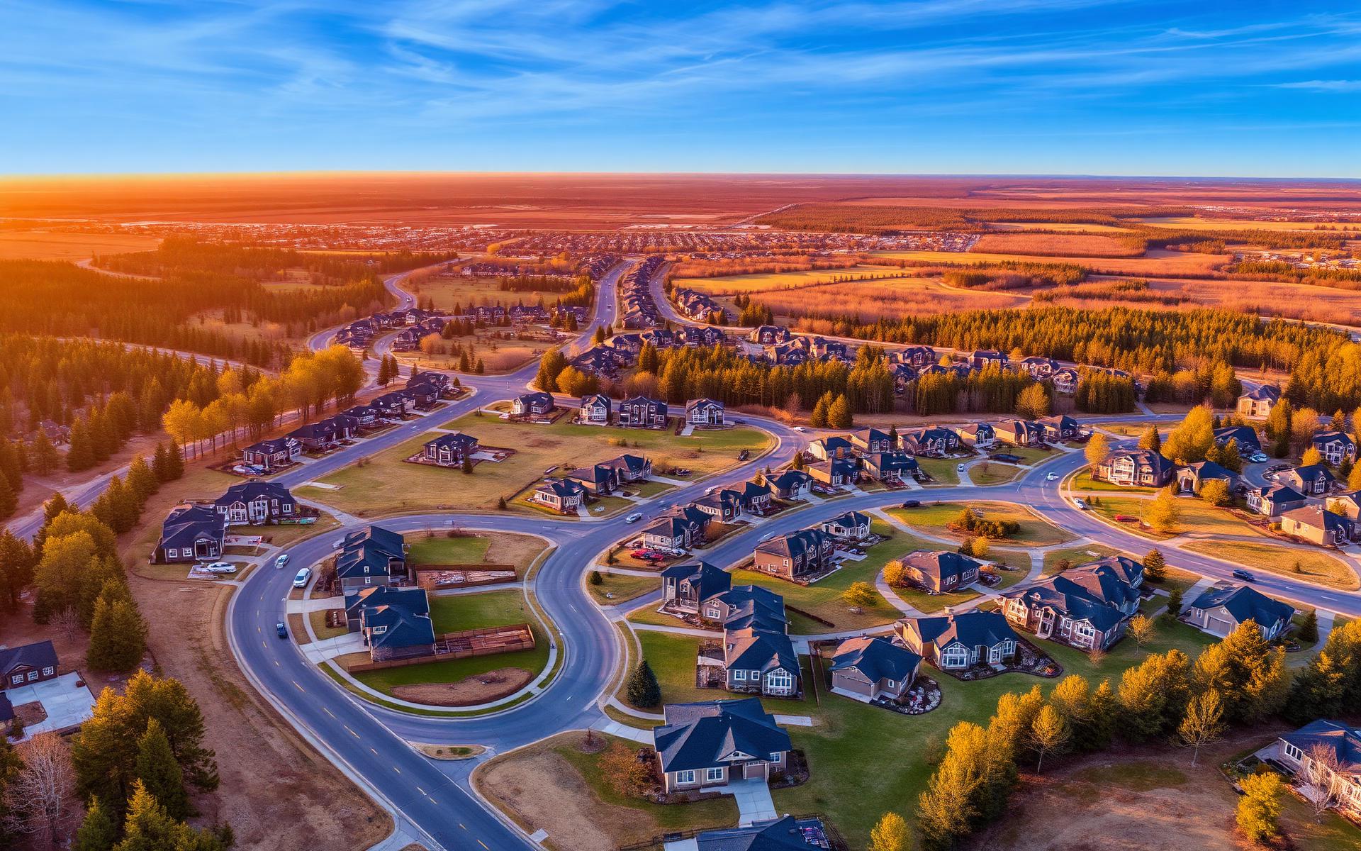 Aerial view of a master-planned community developed by BMS Alliance